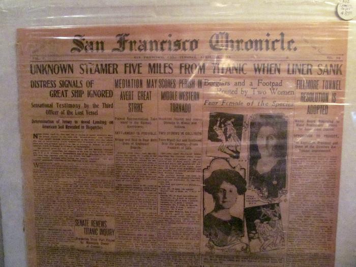 Titanic Era Newspaper