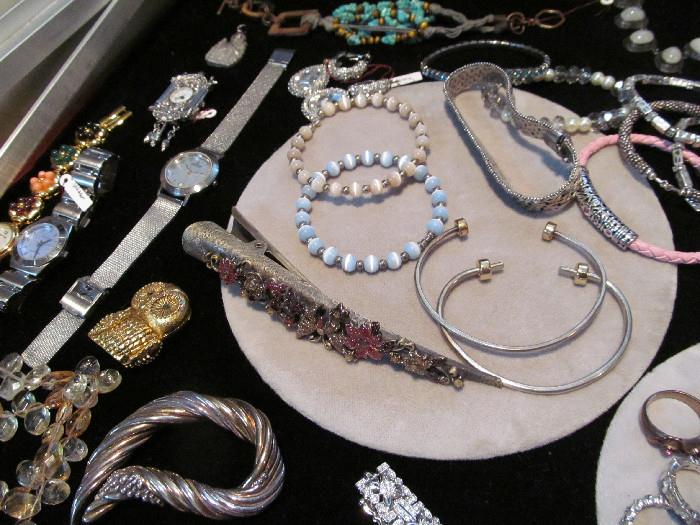 HAIR ACCESSORIES, BANGLES AND STERLING PIECES