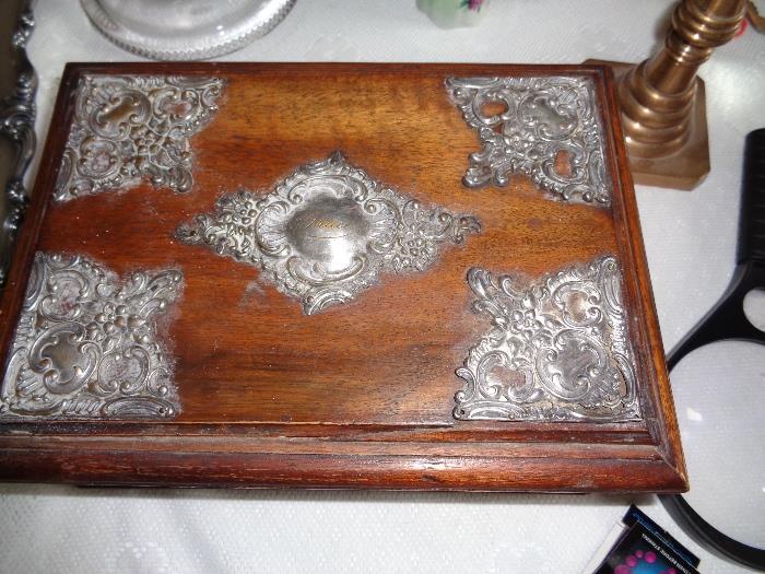 Jewelry box with sterling silver