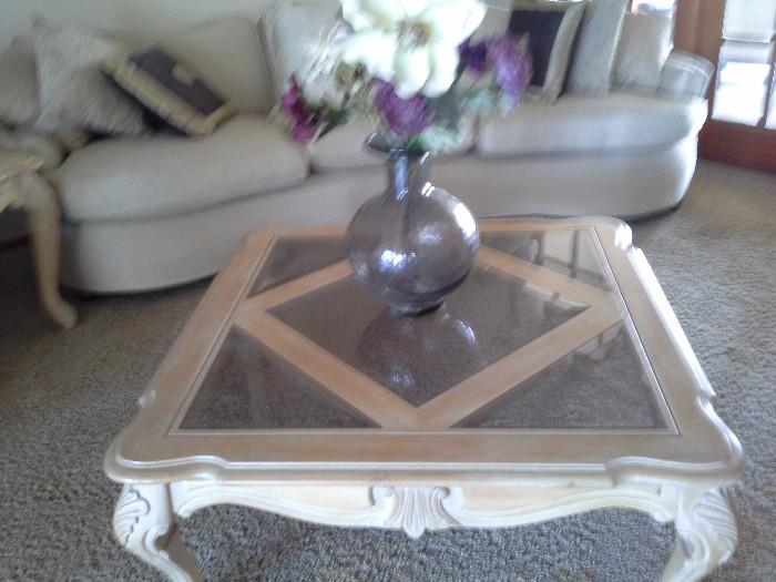 Square wood coffee table