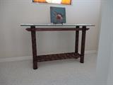 Cool Glass top Sofa Table 50.5 L x 18 w x 30 T 