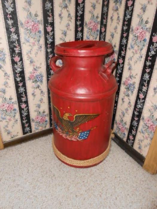 painted milk can