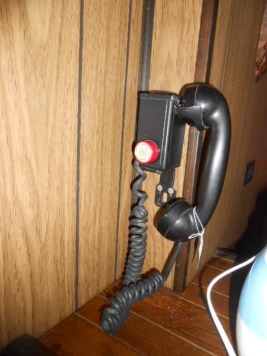 vintage early wall phone, from a party line