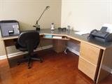L SHAPED DESK AND CHAIR
