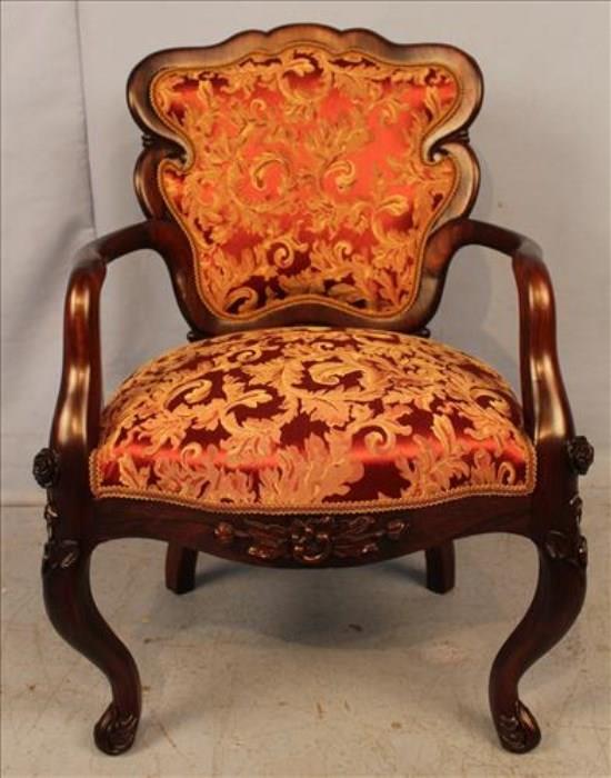 6 - Rosewood laminated arm parlor chair, attr. To Belter, 36 in. T, 24 in. W, 22 in. D.