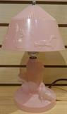 Glass lamp, Pink Glass, squirrel Theme