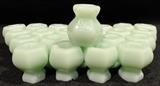 Jadeite, Drawer Pulls, Vintage Glass