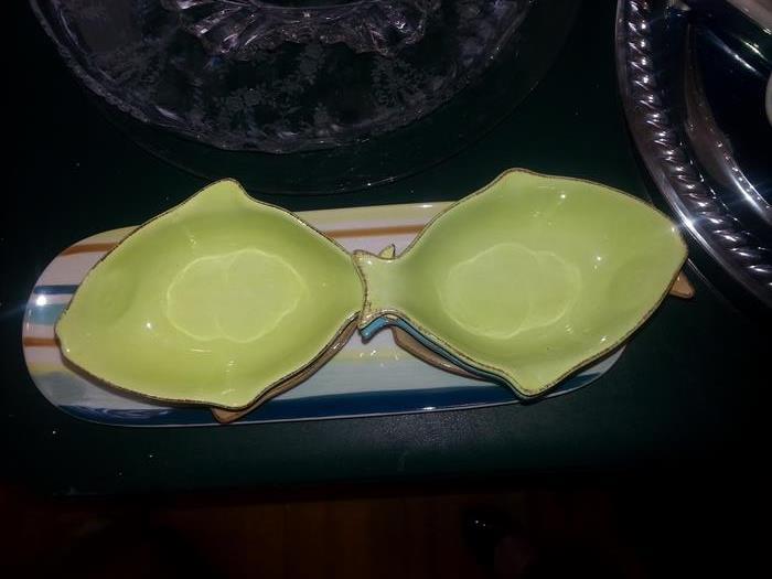 Fish shaped dishes with tray