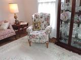 This Floral Chair also RECLINES !