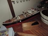 vintage LARGE ship model (in the basement)