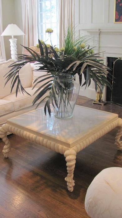 Coffee Table, Tangiers Marble inset top