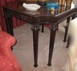 beautiful dragoon bordered game table                   made by The Hayden Company, Park Ave at 57th Street, New York