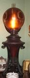 converted oil burning table lamp