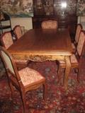 French 6 chairs, ( rug not for sale) Table sold