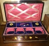 antique inlaid ladies dresser  box