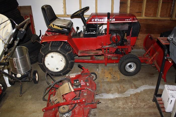 WHEEL HORSE MOWER WITH ATTACHMENTS