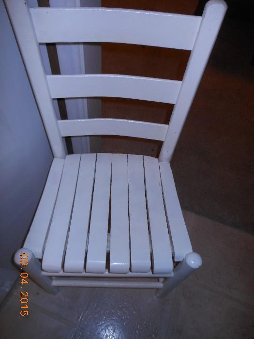 1 of 2 ladder back chairs