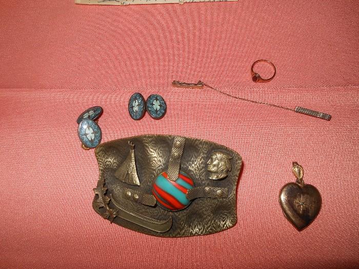 Antique jewelry & buckle