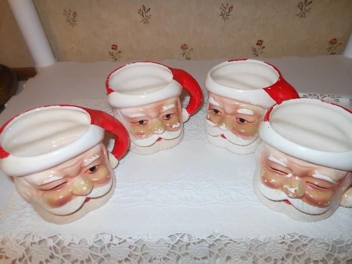 Vintage Santa mugs