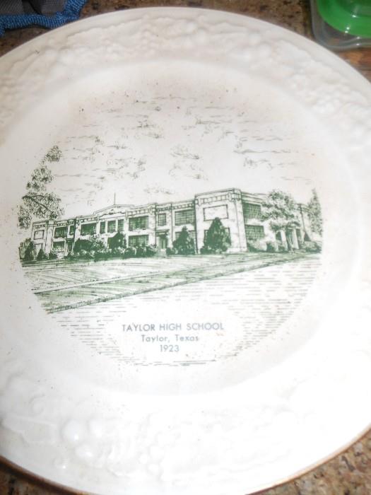 1923 Taylor High School plate