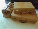 Vintage leather suitcases