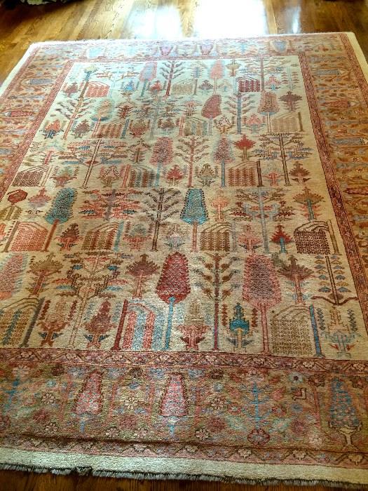 oriental rug in pristine condition.