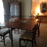 Antique Gateleg Table W/5 Chairs and 1 Arm Chair
