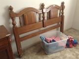 Full size headboard/Side table