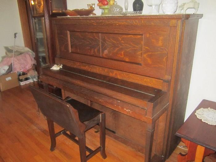 nice oak cowboy piano
