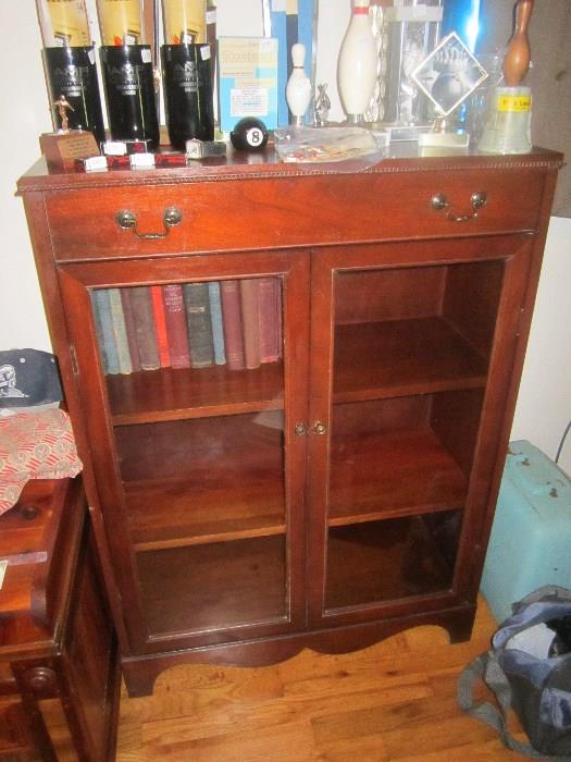 vintage mahogany bookcase