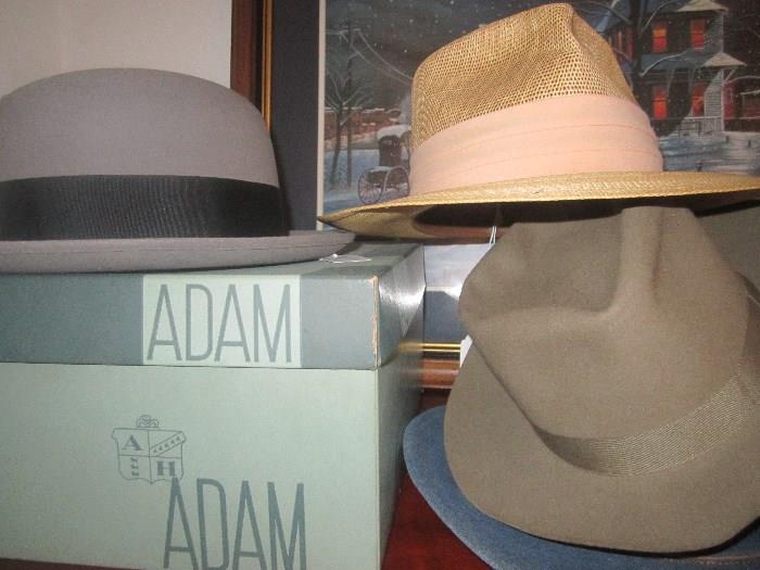 vintage men's hats Adams and Dobbs