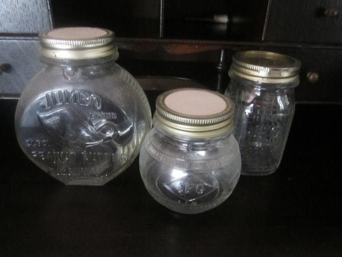 old JFG peanut butter jars
