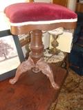 Victorian Piano Stool with Cast Iron Legs and Cushioned Seat. ***** Many Many More Pictures of Beautiful Furniture to be added on Sunday!