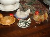 Vintage Chickens in Baskets