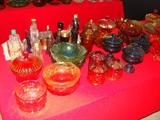 Part of the hundreds of pieces of antique to vintage glassware represented in the Mangrum estate 