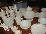 Just a small part of the Vintage Milk Glass Collection