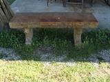 Vintage concrete Yard Bench