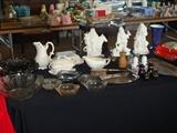 Vintage glassware, porcelain items, etc.