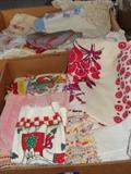 Boxes of Linens, Crochet, More!