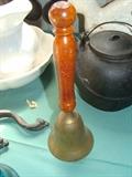 antique wooden handled bell