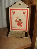 vintage wall mounted metal match box