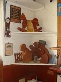 Wooden animals made by Wesley Mangrum
