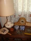 Vintage items lamp, clock, fan and more!