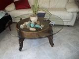ASIAN RATTAN DISPLAY TABLE