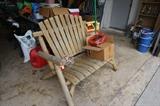 Wooden yard bench 