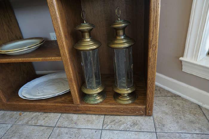 Brass candle lanterns