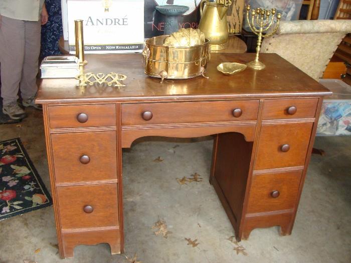 Vintage 7 drawer desk