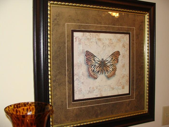 Framed contemporary of butterfly