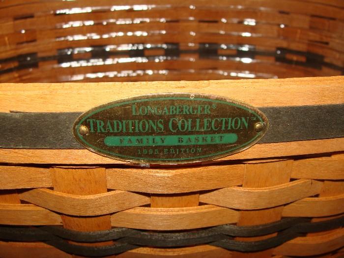 Longaberger Basket Family Traditions 1995 old/new in its original box