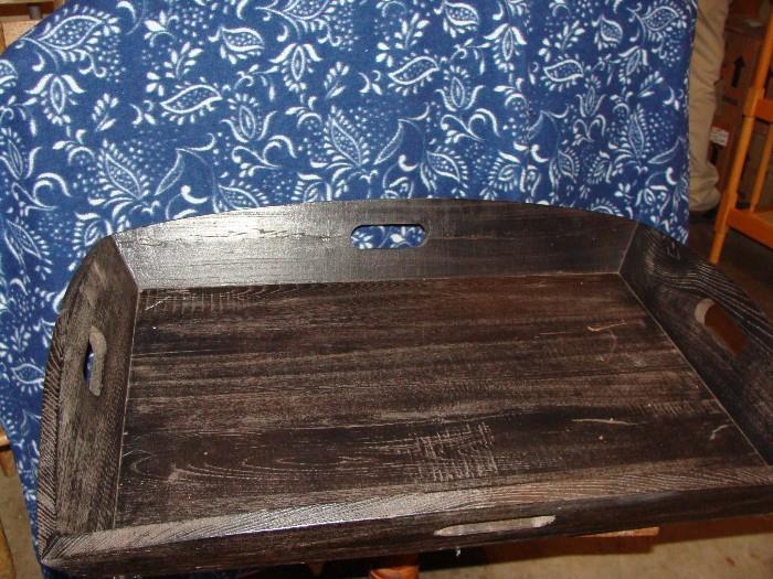 Very large wooden serving tray